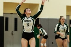 On Wednesday Oct. 5, 2022 Weeki Wachee Hornet #3 Sr. Courtney Mcdermott warms up against Lecanto.Photo by Cheryl Clanton.