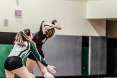 Hornet No. 4 Sr. Allora Murray saved the play for Weeki Wachee to keep the volley going against Lecanto Panthers Wednesday night October 5, 2022. Photo by Cheryl Clanton.