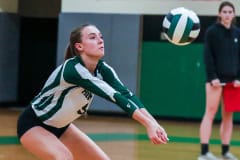 Wednesday night Varsity Volleyball game Weeki Wachee against Lecanto, Hornet #5 Sr. Joelysee Morales returns the volley to the Lecanto Panthers. Photo by Cheryl Clanton.