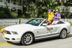 On Friday October 28, 2022, Hernando High School Homecoming Parade. Hernando High School Grand Marshalls Getchen and Norm Pingley.  Photo by Cheryl Clanton.