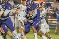 Hernando High , 10,Gabriele Samson looks for running space versus Crystal River Friday in Brooksville. Photo by JOE DiCRISTOFALO