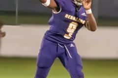 John Capel III looses a pass during Hernando High’s Homecoming game against Crystal River. Photo by JOE DiCRISTOFALO