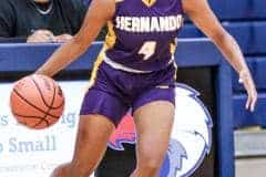 Tuesday night 11/8/22 at the Eagles Nest, the Fourth Annual Preseason Classic Girls Basketball Tournament. Hernando vs Plant High School. Leopard #4 Jr. Kayla Holloman dribbles down the court.  Photo by Cheryl Clanton.