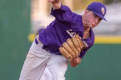 Hernando High right hand pitcher, Michael Savarese, pitcher a complete game no-hit shutout including 17 strikeouts against Satellite High Tuesday in Brooksville. Photo by JOE DiCRISTOFALO