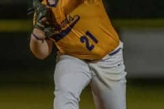 Hernando High starting pitcher, Carlos Gonzalez looses a pitch versus Nature Coast Tuesday  at NCT. Photo by JOE DiCRISTOFALO