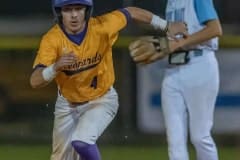 Hernando High,4, Cason Williamson takes off from second base to score on a hit against Nature Coast Tuesday in an away game versus the Sharks. Photo by JOE DiCRISTOFALO