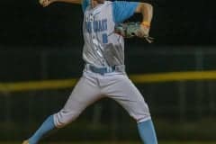 Nature Coast, 8, Sean Keegan pitched in relief after Henando took a five run lead early against the Sharks Tuesday at NCT. Photo by JOE DiCRISTOFALO