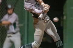 Weeki Wachee High, Jayden Vigo dives back into first basset avoid being picked off Tuesday against Hernando High in Brooksville. PHOTO BY JOE DiCRISTOFALO