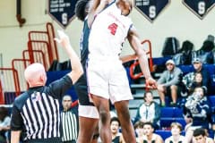 Thursday December 1, 2022 at the Stead,  Central #2 Junior Jeroen "jd" Watson goes head to head against Springstead #4 Senior Caidell Gilbert to start the game. Central wins the game 56 - 49.Photo by Cheryl Clanton.