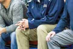 Central Head Coach Matt Zandecki calling out to his team  Thursday night against Springstead. Photo by Cheryl Clanton.