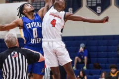 Tuesday January 17, 2023 Crystal River & Springstead Boys Basketball took to the court at the Stead. Pirates #0 Sr. Asa Austin and Eagles #4 Sr. Caidell Gilbert starts the game off. Photos by Cheryl Clanton.