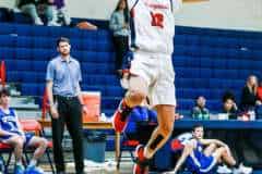 Tuesday January 17, 2023 Crystal River & Springstead Boys Basketball took to the court at the Stead. Eagles #12 Jr. Austin Nichols takes it up to the Rim. Photos by Cheryl Clanton.