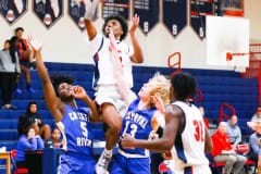 Tuesday January 17, 2023 Eagles #3 Sr. Divine Torain goes in for the shot against Crystal River. Photos by Cheryl Clanton.