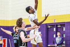 Tuesday nights game Leopards #3 Junior Josiah Wright goes for the shot against Anclote. Photos by Cheryl Clanton.