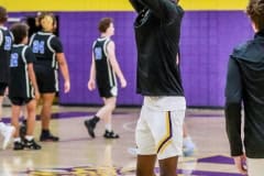 Leopards #3 Junior Josiah Wright warms up before the start of the game against Anclote High Tuesday night. Photo by Cheryl Clanton.