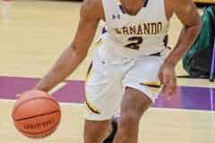 Hernando Leopard Senior #2 RJ Wilson bring ball back into play against the Hornets Tuesday 12/13/2022 night. Photo by Cheryl Clanton.