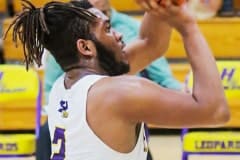 Tuesday night December 13, 2022, Leopard Sr. #2 RJ Wilson takes a free throw for a point against the Hornets. Photo by Cheryl Clanton.