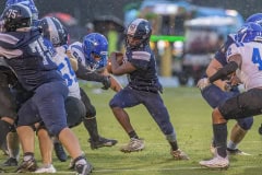 Central High, 5, Evan Spears tries to exploit a hole early in the home game with Anclote High.Photo by JOE DiCRISTOFALO