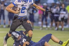 Central High, 2,Isaiah Beutler wraps up Anclote High’s ,2, Dominic Marotta in the home game with Anclote High.Photo by JOE DiCRISTOFALO