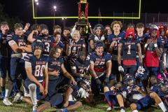 Springstead Football Players celebrate victory over Hernando High in the Glory Days Burger Bowl Friday at Booster Stadium. Photo by Joe DiCristofalo.