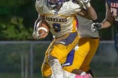 Hernando High, John Capel III finds running room in the game at Springstead High. Photo by Joe DiCristofalo.