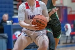 Springstead , 20,Amelia Sullivan gets past the defense by Gulf High’s ,2,Isabella Casabella Wednesday at Springstead. Photo by JOE DiCRISTOFALO