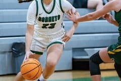 Weeki Wachee High, 23, Linsey Orr works against a  Cypress Creek defender Wednesday at Weekie Wachee High. Photo by JOE DiCRISTOFALO