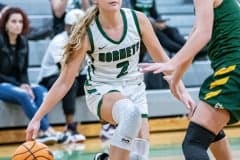 Weeki Wachee High, 2, Gabby Scott sizes up the Cypress Creek defense Wednesday at Weekie Wachee High. Photo by JOE DiCRISTOFALO