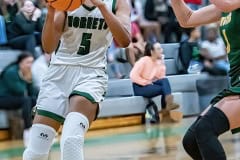 Weeki Wachee High, 5, Arianna Williams heads to the basket in the game against Cypress Creek Wednesday at Weekie Wachee High. Photo by JOE DiCRISTOFALO