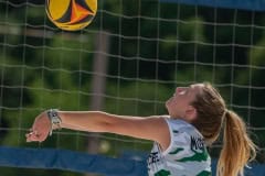 Weeki Wachee High, Allora Murray concentrates on a set during a match with Nature Coast Tech at Bishop McLaughlin Catholic High School. Photo by JOE DiCRISTOFALO