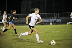 Springstead Lauren Anderson runs the ball up field SHS vs NTC 12/14 By Hanna Fox.