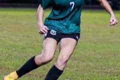 Weeki Wachee Hornet #7 takes the ball down field in Wednesday nights game against Citrus. Photo by Cheryl Clanton.