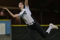 Weeki Wachee High left fielder Reegan Miller found a way to corral a line drive robbing an extra base hit against Nature coast Tuesday night. Photo by JOE DiCRISTOFALO