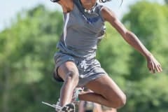 Breanna Kindler competing in the long jump for Explorer Parrott Middle School in the Hernando County Middle Athletic Conference Track Championship. Photo by JOE DiCRISTOFALO