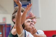 Springstead High's ,4, Zylus Pastrana gets fouled from behind on a shot attempt in the home game with Lecanto High. Photo by Joe DiCristofalo