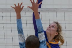 Hernando High’s ,6, Kayla Ward hit cross court in the match with Nature Coast Tuesday night in Brooksville. Photo by Joe DiCristofalo