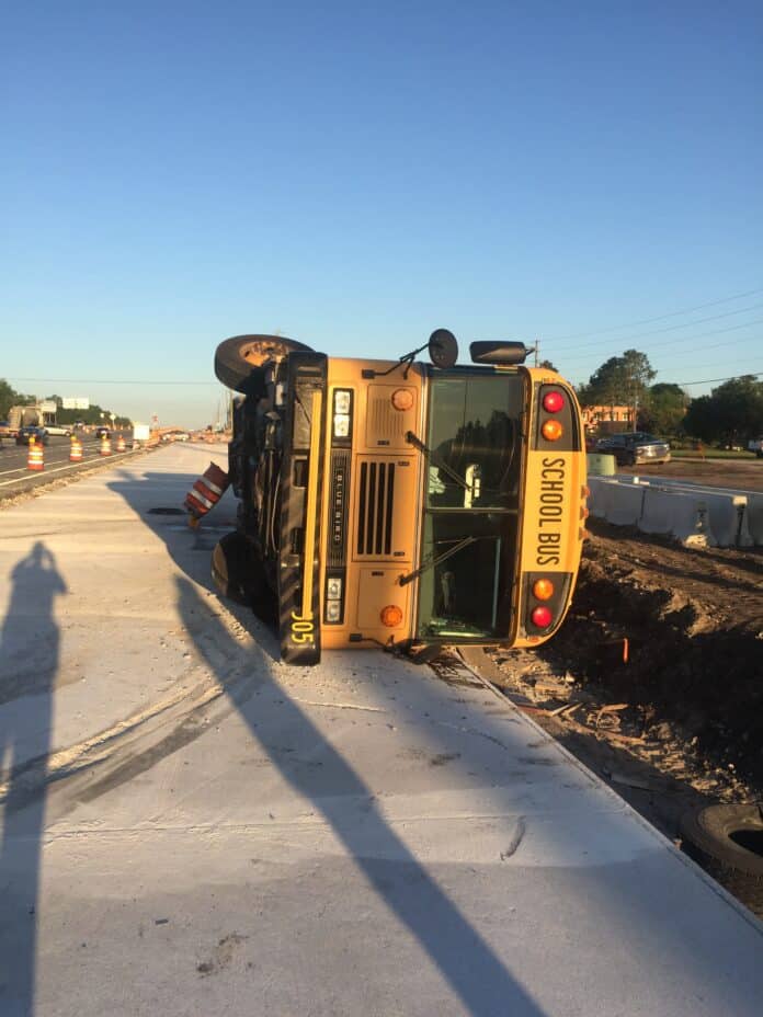 School Bus Overturned