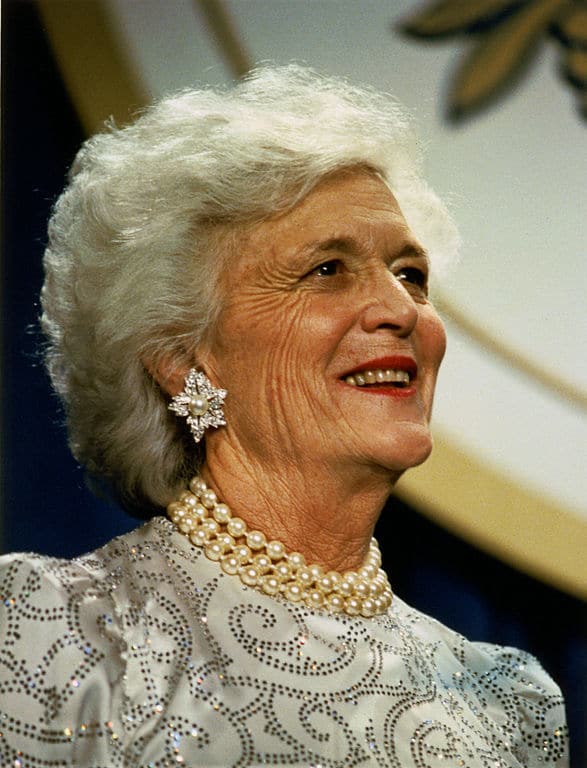 First Lady Barbara Bush, 8 January 1989 by David Valdez, White House Photo Office