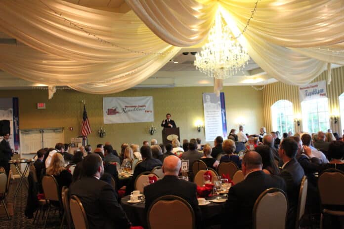 A good crowd for the Lincoln Day Dinner