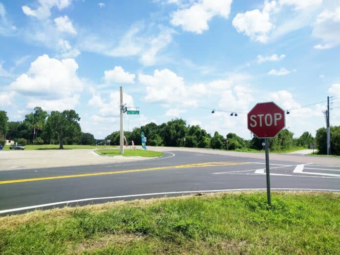Citrus Way and 98 intersection after road realignment