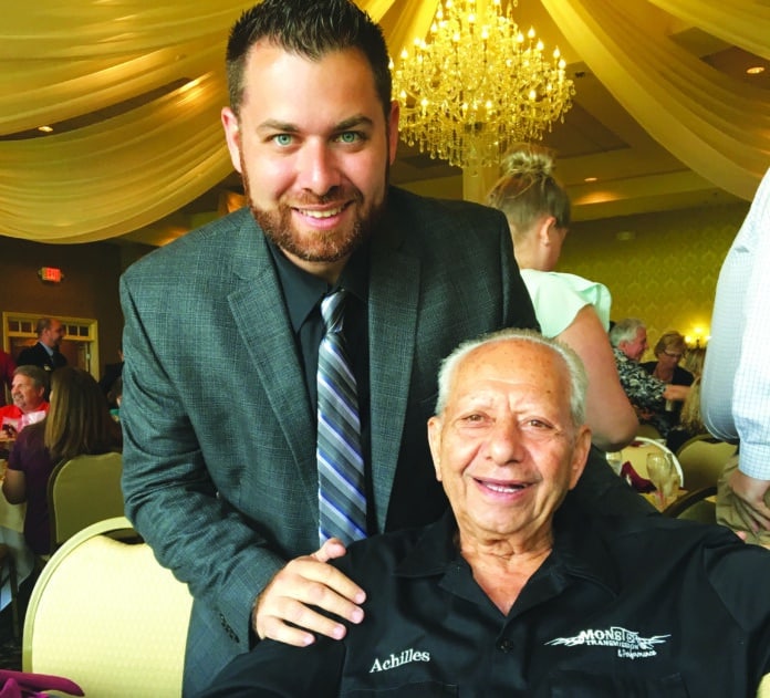 Achilles Thomas with his grandfather Achilles