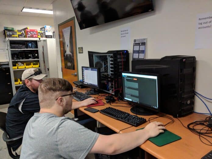 Students Noah Revis and Cameron Glatfelter are enrolled in the Cyber Security program at Suncoast Tech.