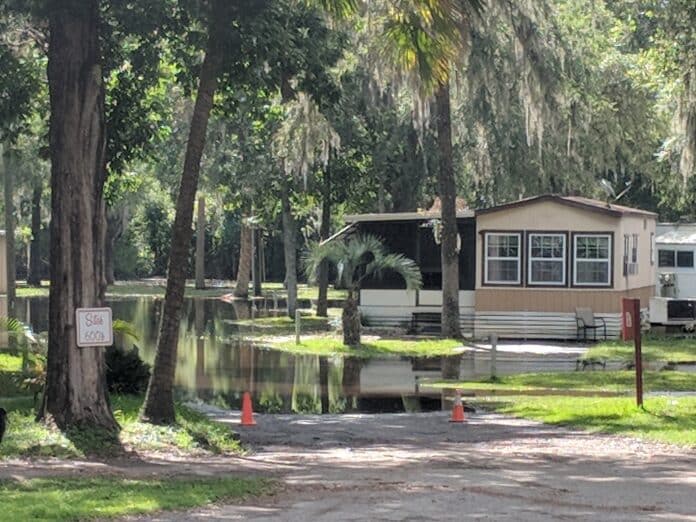 Recent flooding in Cloverleaf off of 41 in Brooksville.  