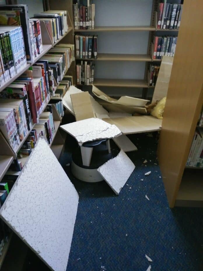 Main Library, Brooksville damaged during break in