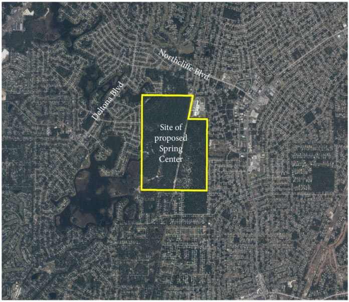 Location map of the proposed Spring Center development