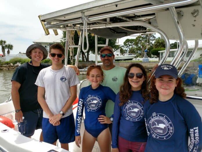 (L to R) Noah Heskin, Zack Morris, Evana Foisy, Gianna Montevago, Vivian Foisy, Keith Kolasa in back