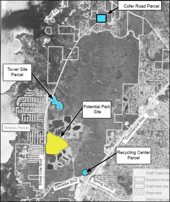 Shoal Line Rec Area and possible trade parcels