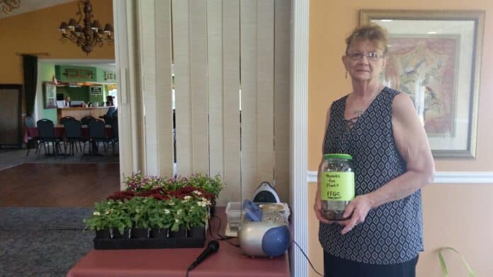 $68 worth of pennies were donated by the Brooksville Garden Club