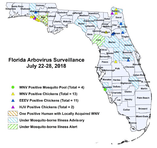 From FL DOH Arbovirus Report July 22-28, 2018