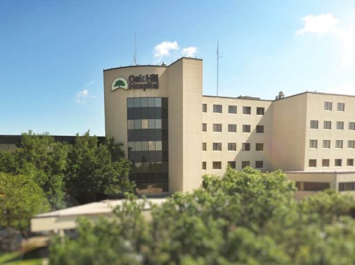 An exterior view of Oak Hill Hospital. Photo courtesy of Oak Hill Hospital/HCA.